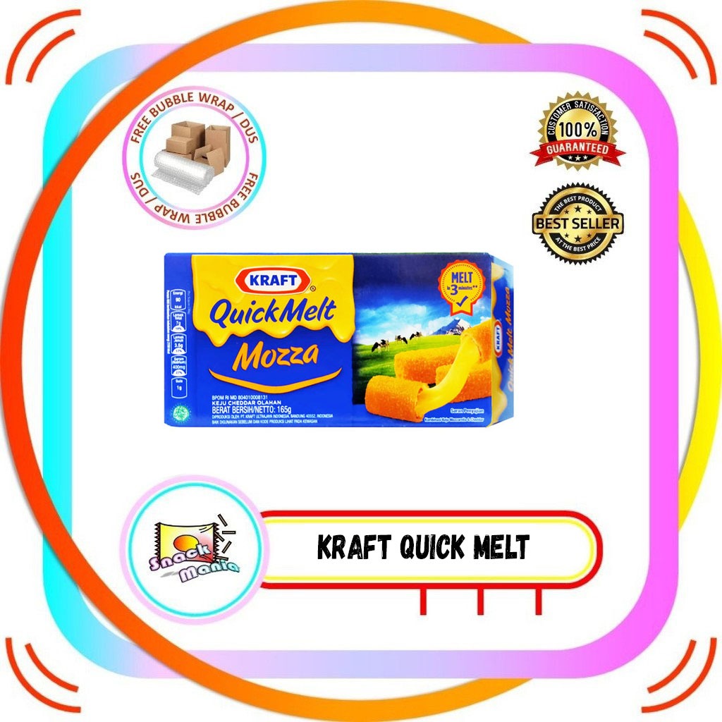 

Kraft Keju Quick Melt Cheese 165 gr Cepat Leleh Balok Blok Kotak