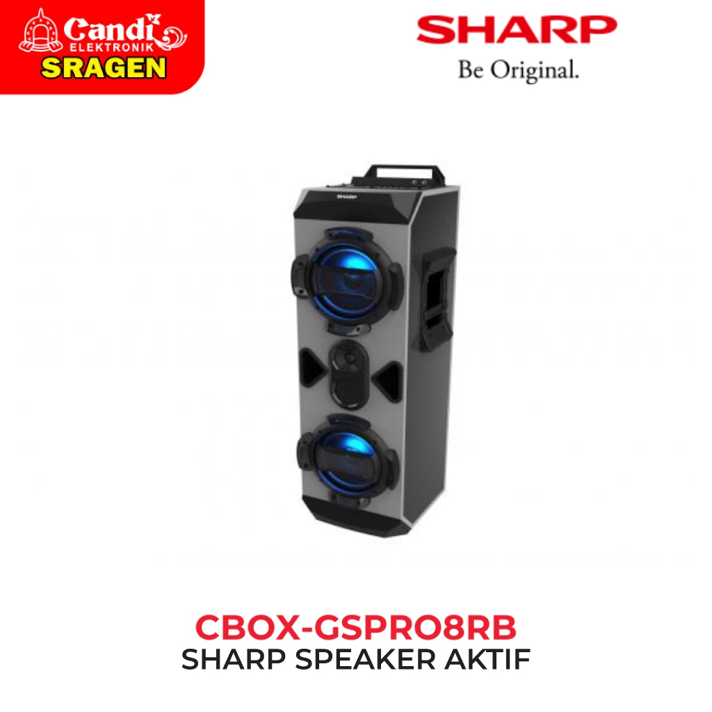 SHARP Speaker Aktif Big Woofer 8 Inch - CBOX-GSPRO8RB