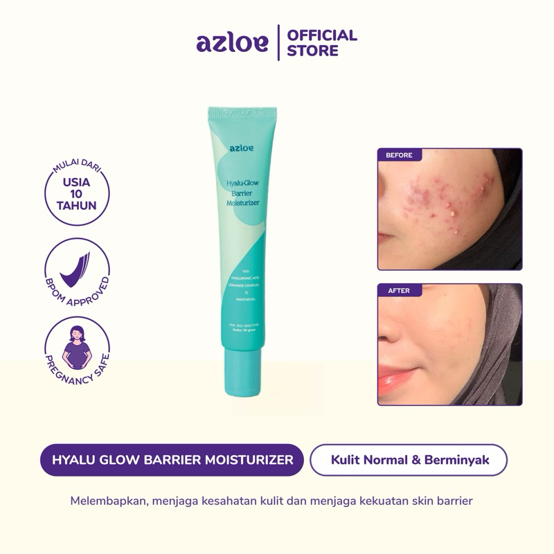 Hyalu-Glow Barrier Moisturizer | Pelembap wajah untuk kulit berminyak&kering | SkinBarrier Ceramide