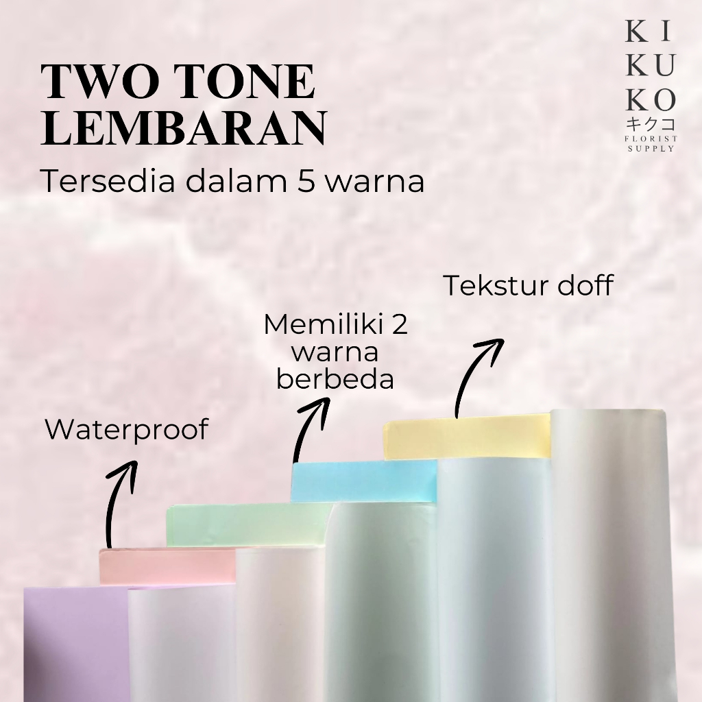 

Wrapping Paper Kertas Bunga - 20 Lembar Two Tone 60x60 cm