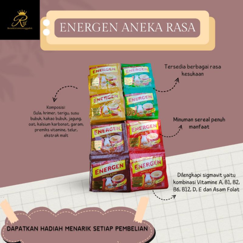 

[Per Renceng] Energen Rasa Kacang Hijau 30g