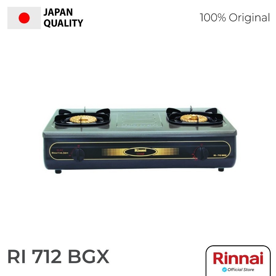 Rinnai RI 712 BGX Kompor Gas 2 Tungku Grande Series