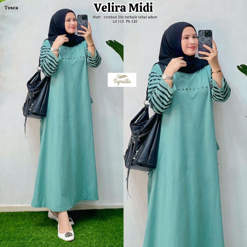 VELIRA MIDI DRESS // DRESS COMBAD // Gamis Polos Dress Polos Gamis Busui GAMIS HITAM GAMIA PUTIH NAZ