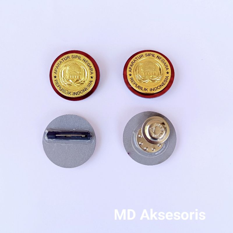 Pin Korpri ASN Bulat Akrilik Mirror