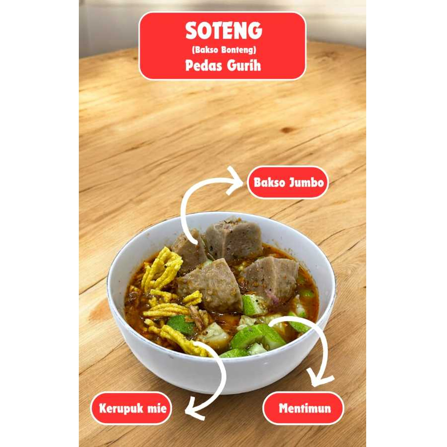 

paket soteng (Baso Bonteng) komplit