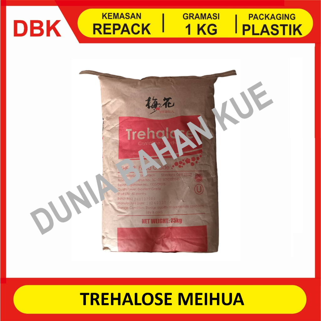 

TREHALOSE MEIHUA PEMANIS FOOD GRADE TREHALOSE - 1 KG / PEMANIS ALAMI MAKANAN