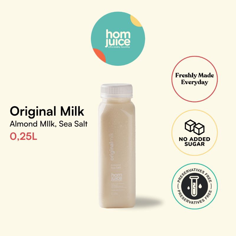 

Homjuice-Original Milk 250ml (ColdPressed Juice/Jus/Detox)