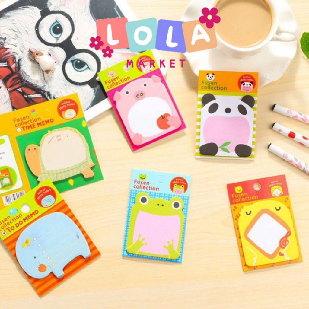 

Sticky Note 20 lembar/catatan kecil hewan lucu isi 20 lembar/Post-it notes 20 lembar dengan tamplilan hewan lucu