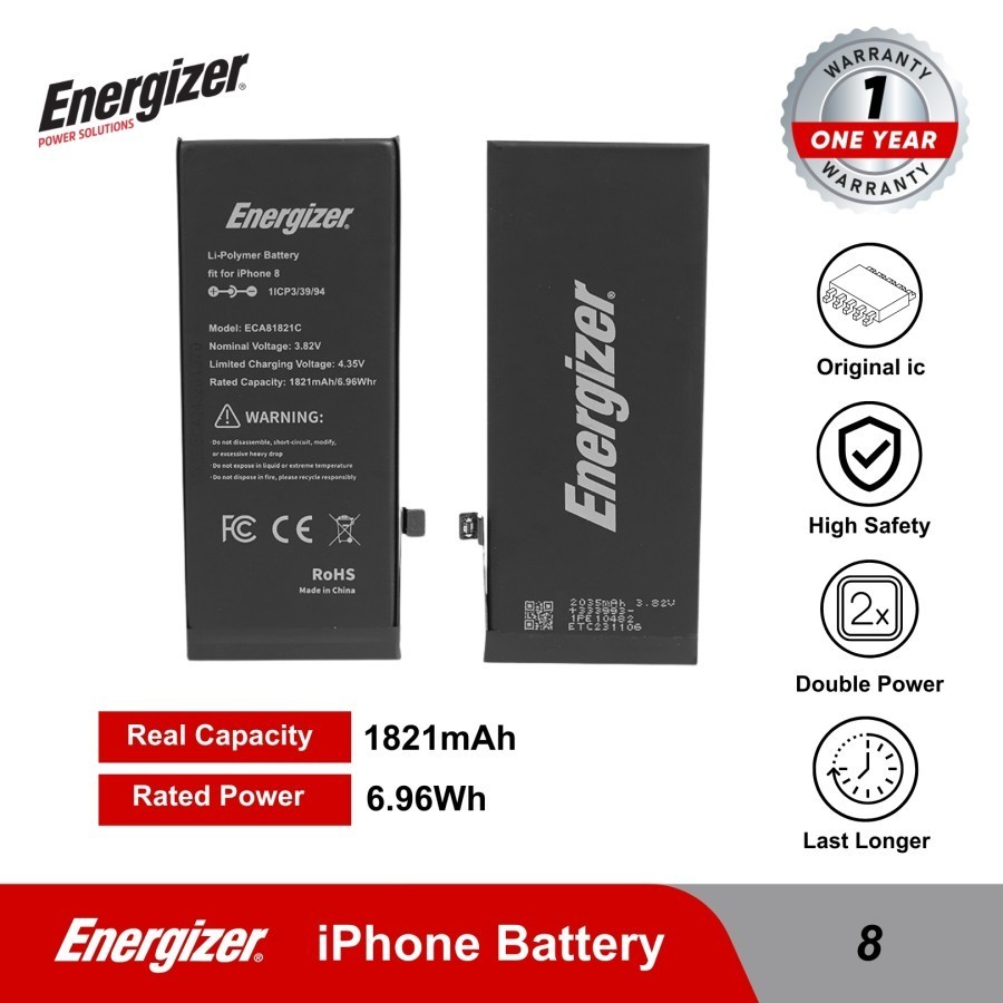 Batre Baterai Battery Energizer - iPhone 8 / 8 Plus Original