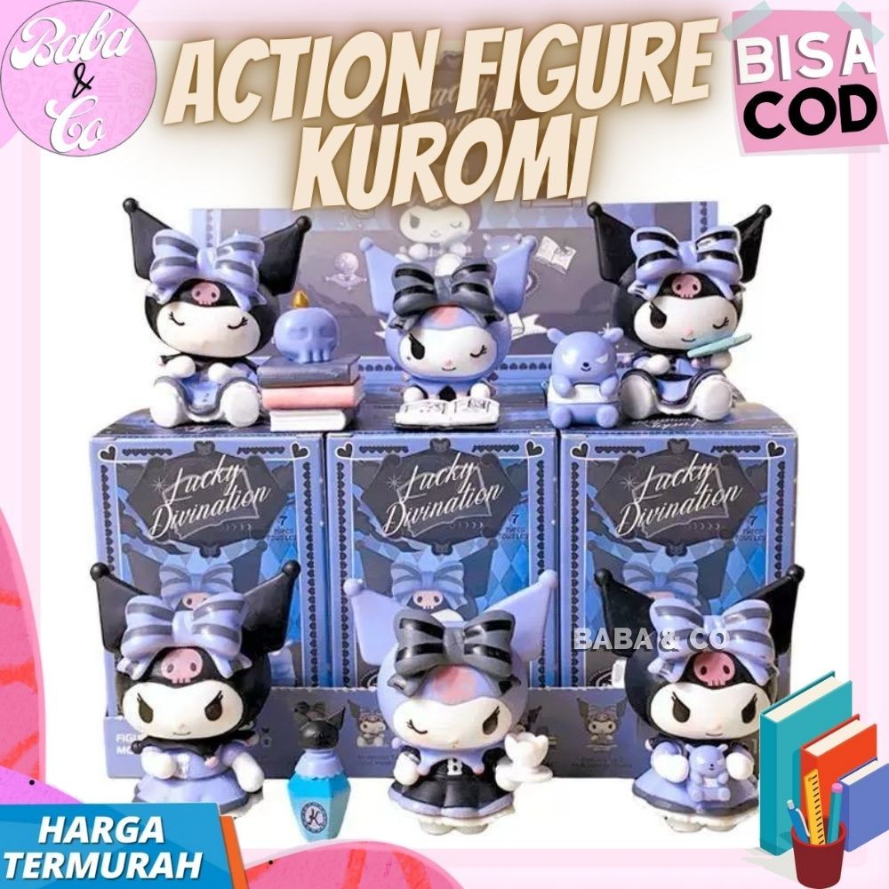 MAINAN MISTERI BOX MINIATUR KUROMI WEREWOLF BONEKA ACTION FIGURE SANRIO KUROMI WEREWOLF LUCU IMUT