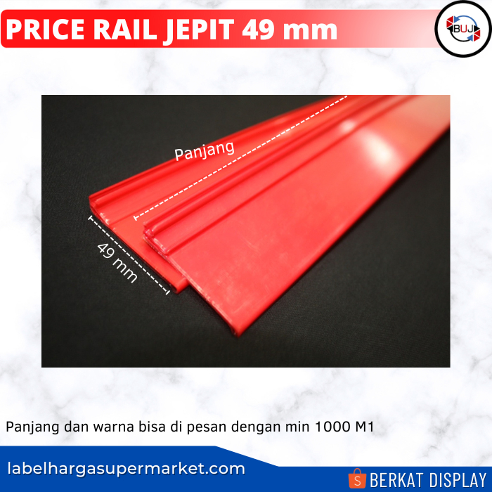 

5 PCS - PRICE TAG - PRICE RAIL - PRICE HOLDER - LABEL HARGA JEPIT