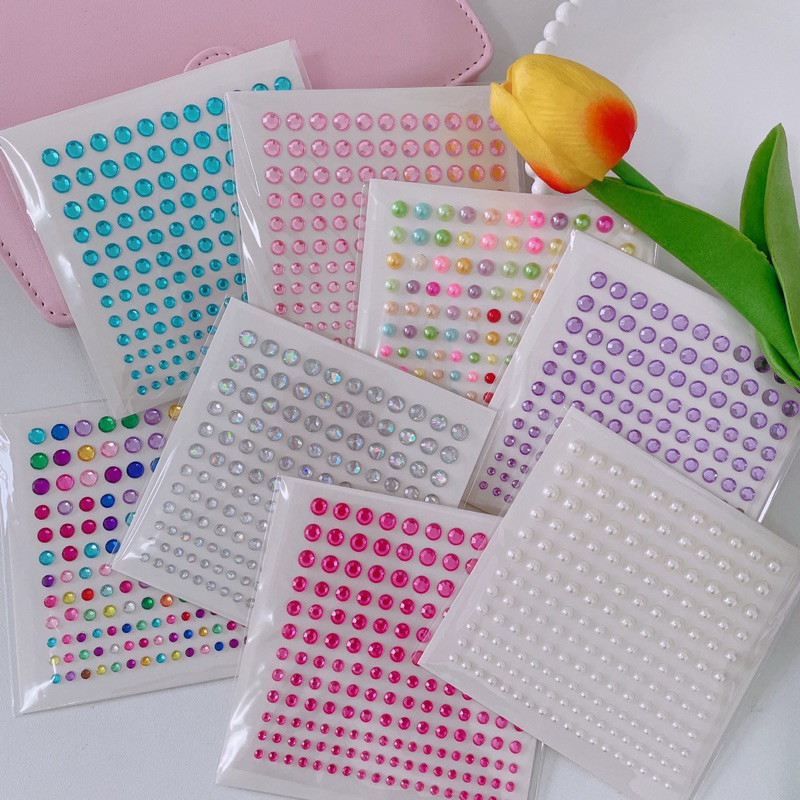 

Ringo Stuff - 3D Round Gemstone Sticker Stiker Motif Berlian Permata Warna Warni Putih Pink Ungu Hitam Cantik Aesthetic Dekorasi Buku Journal Diary Aksesoris Makeup