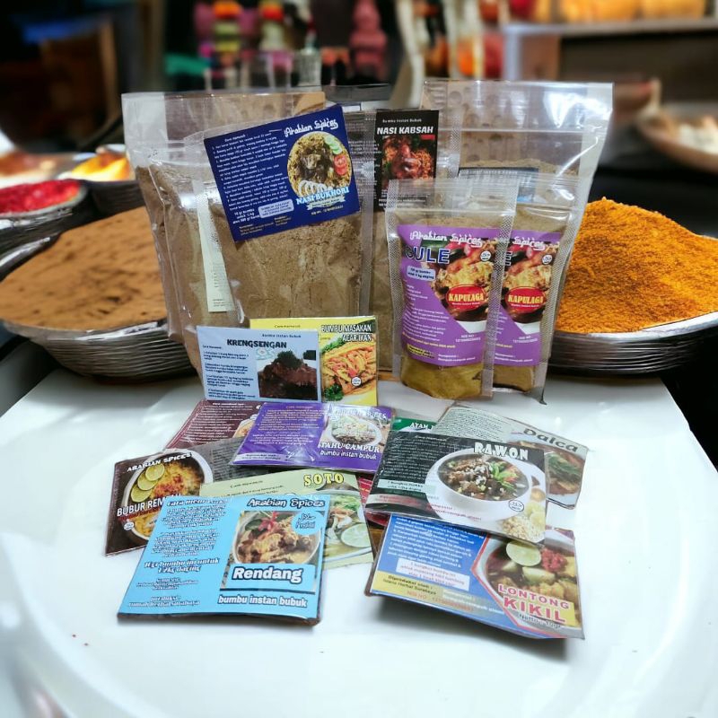 

BUMBU INSTAN BUBUK ISI 10GR_RACIKAN BUMBU HOME INDUSTRI_BUMBU INSTAN SIAP PAKAI|BUMBU MASAKAN ARAB_ARABIAN_BUMBU MASAK