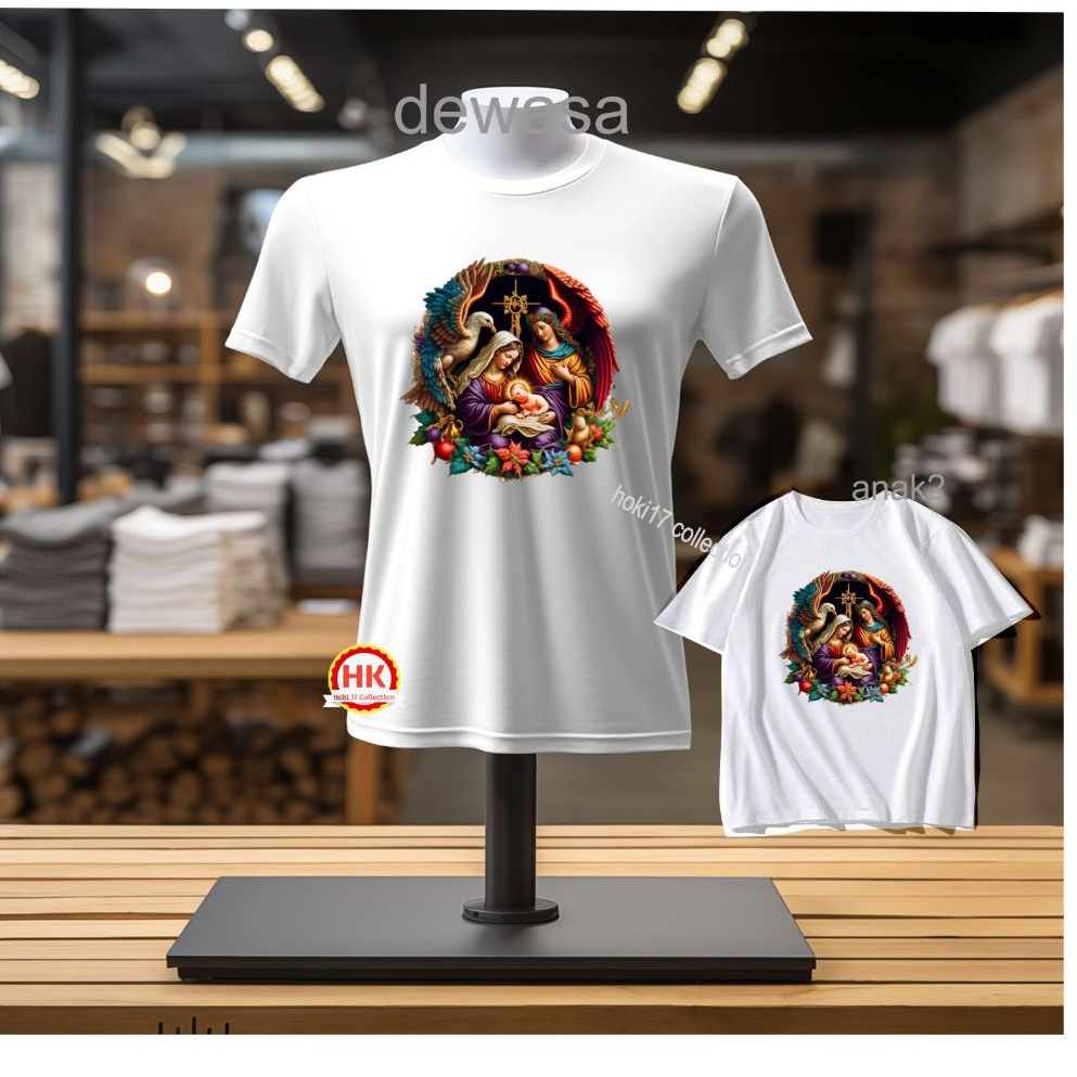 kaos BUNDA MARIA YESUS kaosoblong kaoskeluarga kaosmurah T-shirt Unisex