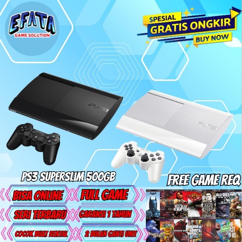 Ps3 super slim 500 GB playstation seri 4xxx terbaru