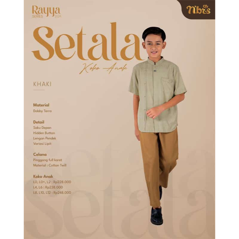 NIBRAS KOKO ANAK SETALA KHAKI,KOKO ANAK SETALA KHAKI,KOKO ANAK MUSLIM,KOKO ANAK LAKI-LAKI,KOKO ANAK 