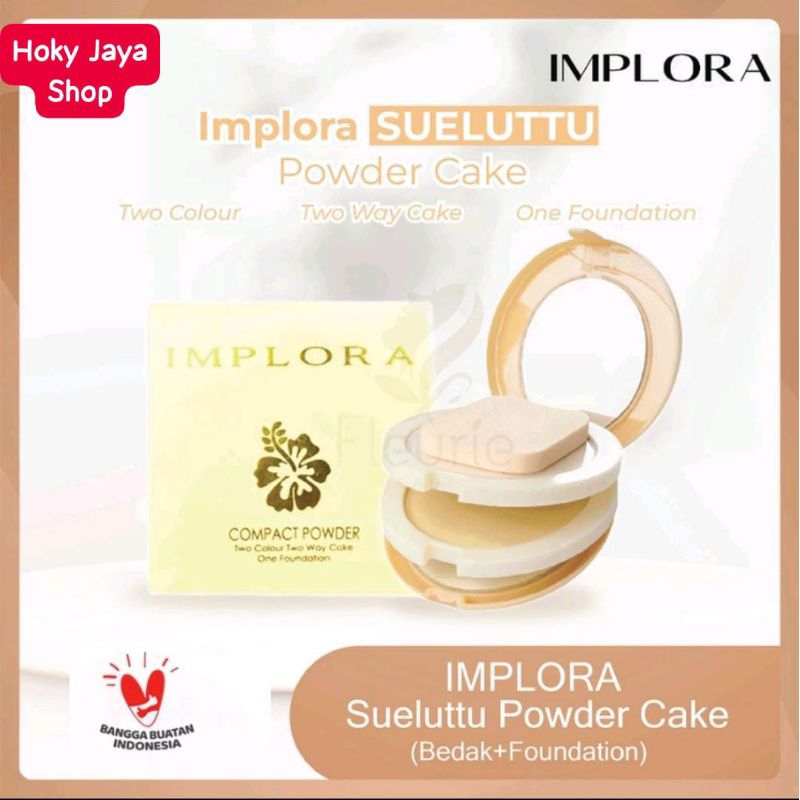 IMPLORA SUELUTTU POWDER CAKE 2 BEDAK 1 FOUNDATION ORIGINAL BPOM
