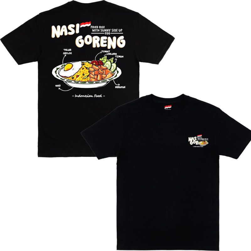 Kaos Nasi goreng - food indonesian - Kaos katun - Kaos pria wanita