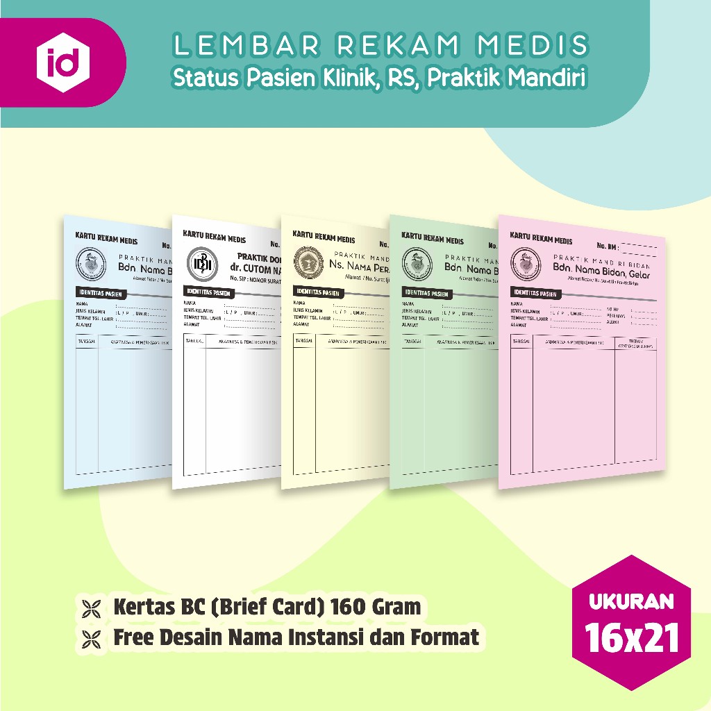 

LEMBAR REKAM MEDIS | STATUS PASIEN | RM | DOKTER BIDAN PERAWAT KLINIK RUMAH SAKIT PRAKTIK MANDIRI