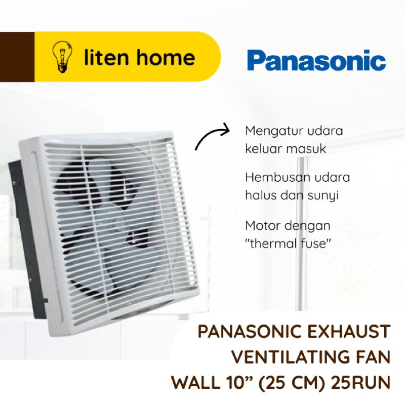 PANASONIC FV-25RUN5 EXHAUST FAN WALL KIPAS DINDING TEMBOK 10 INCH VENTILATING FV 25 RUN5 FV25RUN5