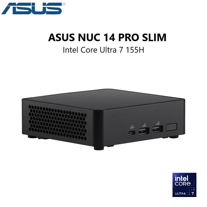 Asus Mini Pc NUC Pro 14 Slim NUC14RVKU7 Kit Barebone - Intel Ultra 7 155H