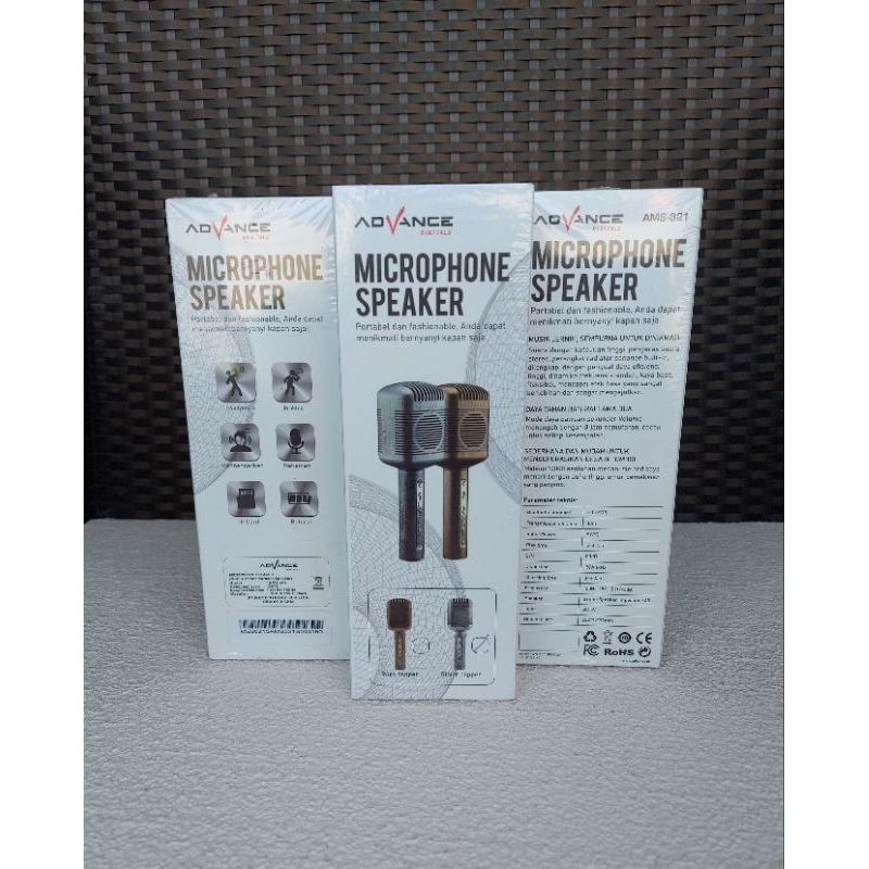 Mic Speaker Advance AMS 321 Speaker Mic Bluetooth Advance AMS 321 Mic Karaoke Speaker Portable Advan