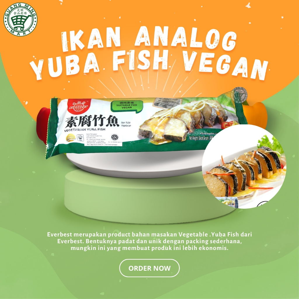 

EVERBEST YUBA FISH 500gr / IKAN ANALOG YUBA VEGAN VEGETABLE