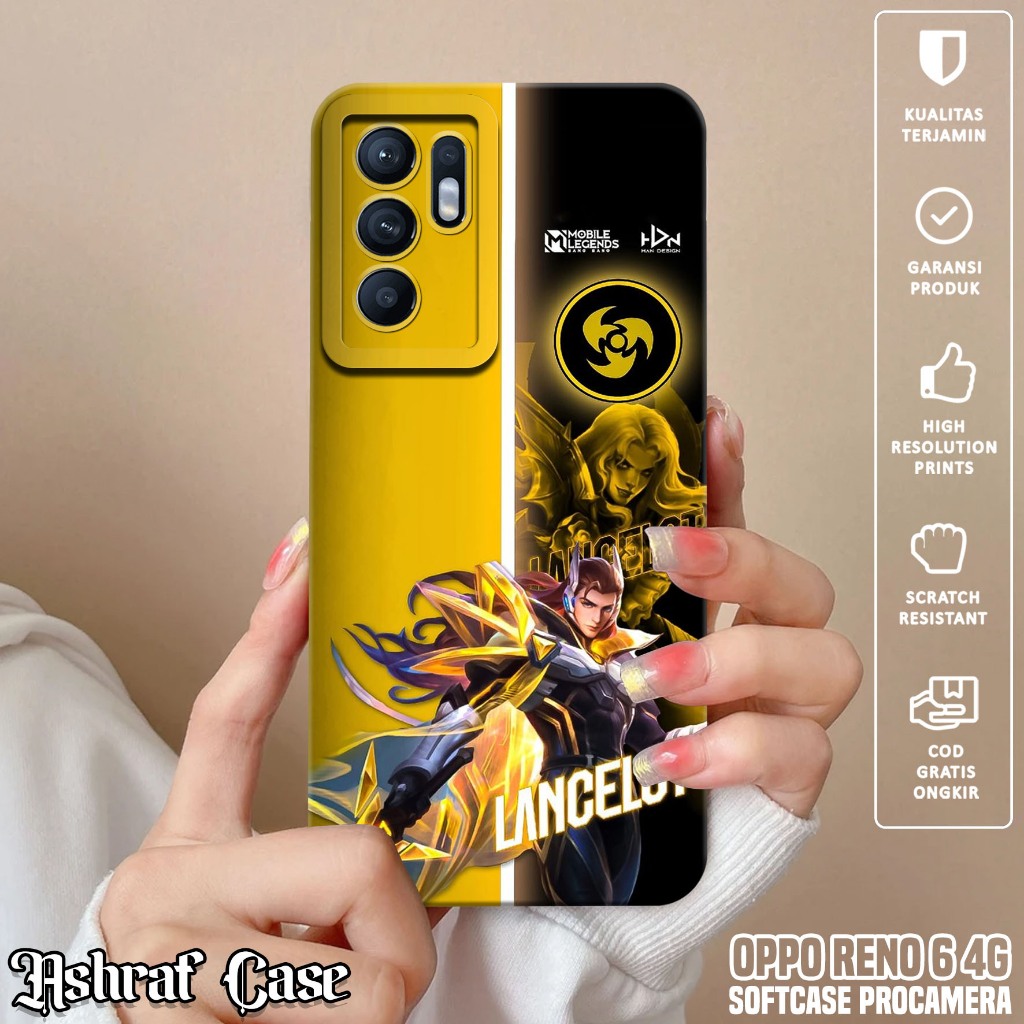 Case Oppo Reno 6 4G - Casing Hp Oppo Reno 6 4G Motif Hero MobileLegend - Silikon Hp Oppo Reno 6 4G -