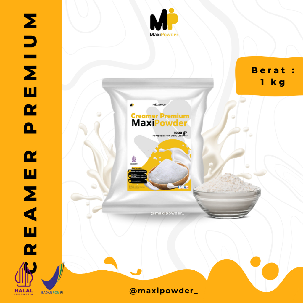 

Creamer Premium 1kg / Bubuk Creamer Premium Termurah / Non Dairy Creamer / MaxiPowder