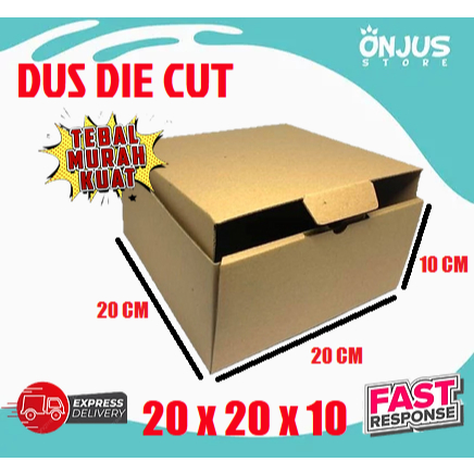 

KARDUS BOX KARTON PACKING DUS PIZZA DIE CUT CA2 POLOS 20 cm x 20 cm x 10 cm