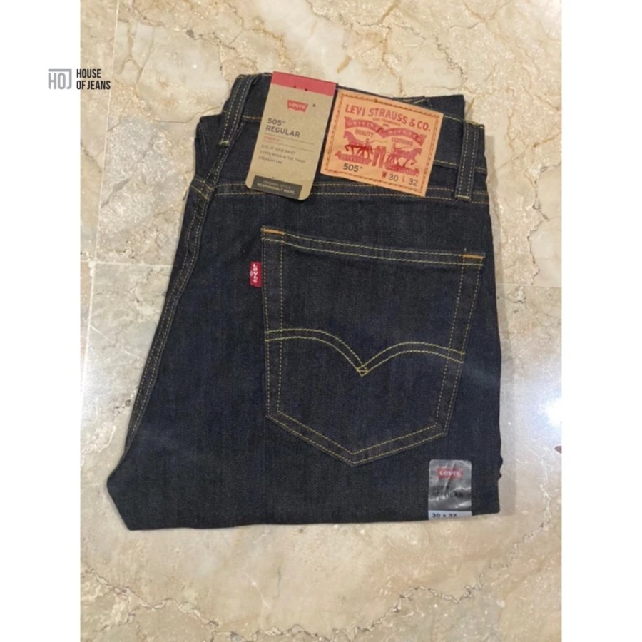 Jeans Pria 505 Regular Fit 505-1447 Dark Rinse Stretch - Celana Jeans Branded - 100% Original
