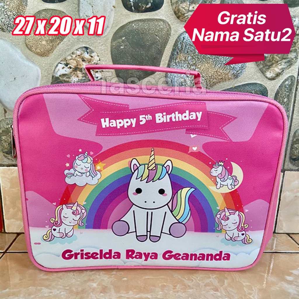 

Tas Ulang Tahun Anak Resleting Gambar Unicorn Bahan Premium