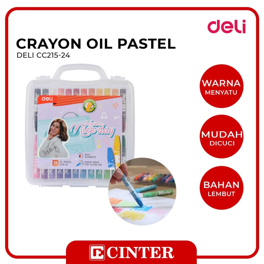 

DELI - KRAYON / CRAYON OIL PASTEL 24 WARNA CC215-24 EDITION AGNES MO