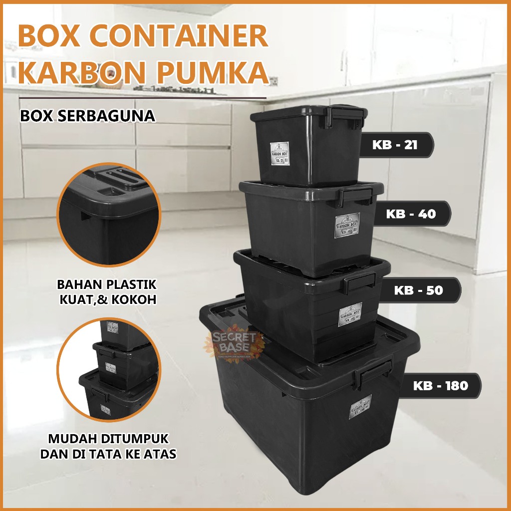 BOX CONTAINER - Kotak Plastik Serbaguna 21L ~ 180L / Kontainer Box Plastik / Container Box Murah
