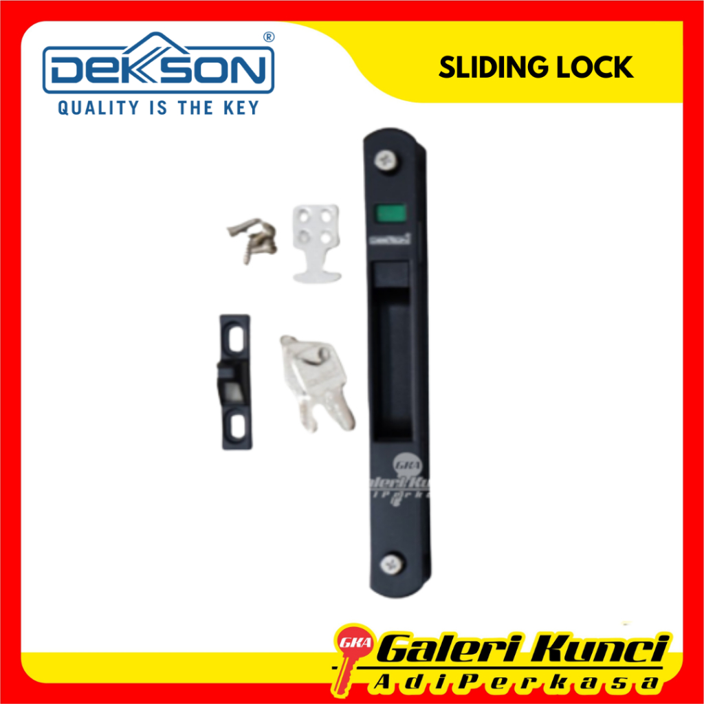 Kunci Sliding Dekkson Dekson RA6 BLACK Handle Pintu Geser Alumunium