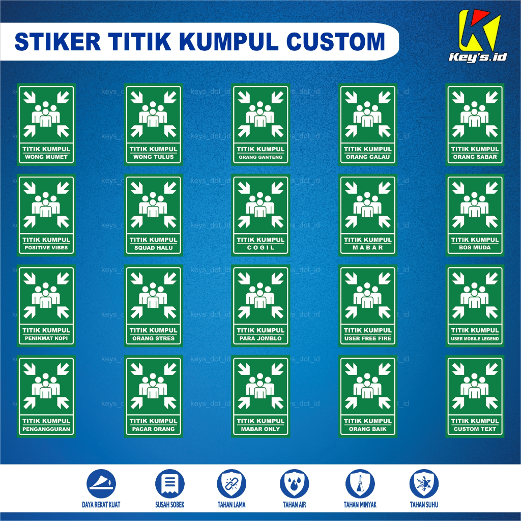 

STIKER STICKER TITIK KUMPUL CUSTOM