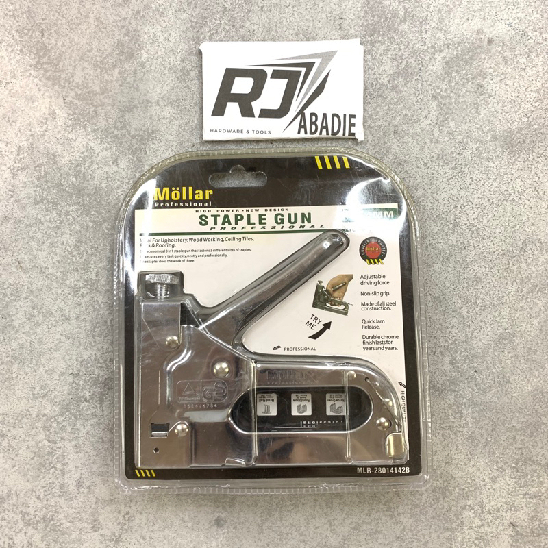 

Staples Alat Paku Tembak Staple Gun Light Duty Chrome MOLLAR 4-14mm