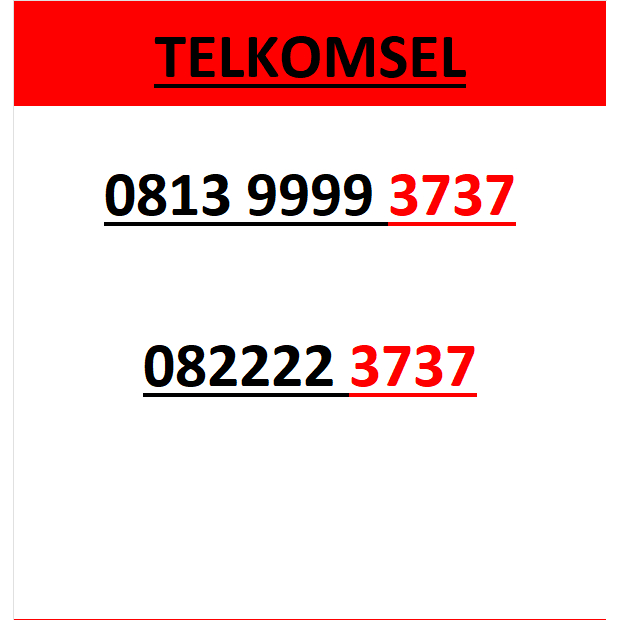 nomor cantik telkomsel simpati seri abab 3737 murah lengkap wn84 15000
