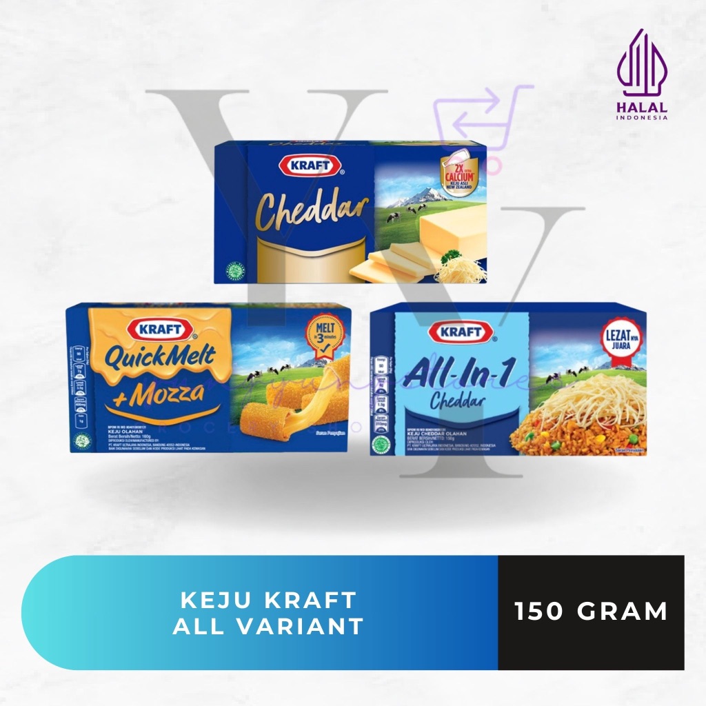 

Kraft Keju Cheddar / All in 1 / Quickmelt Mozza 150 gram