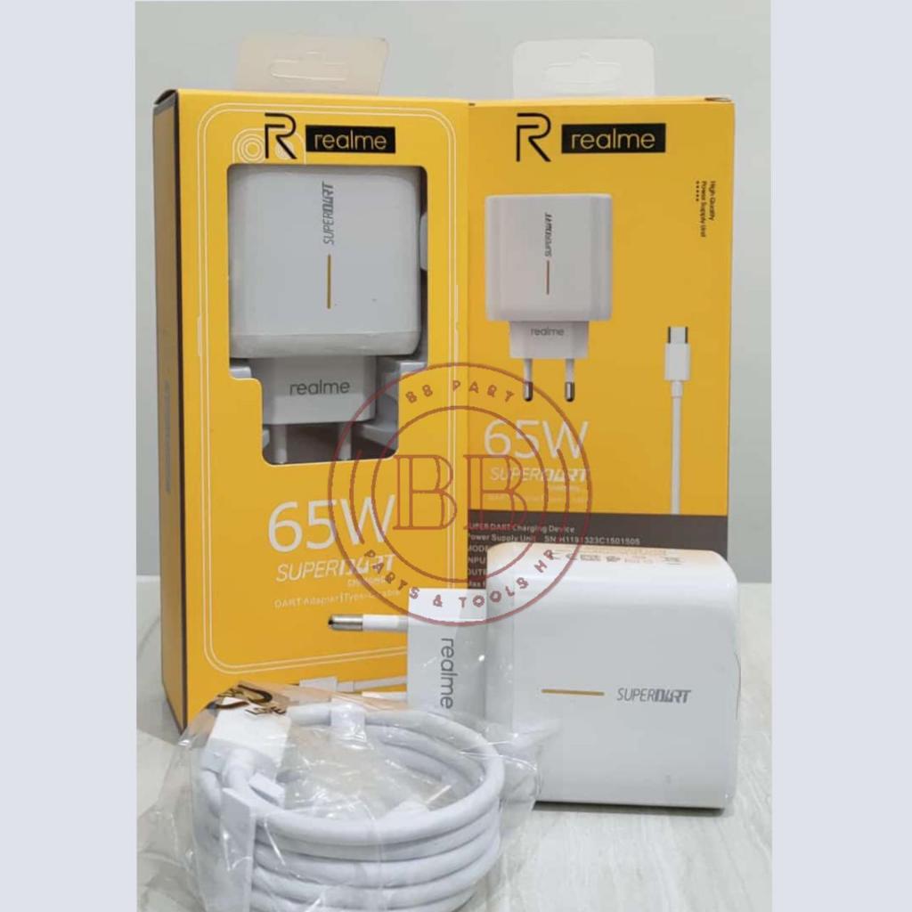 Kepala Charger TC Realme SUPERDART 65W [TYPE C] ORI 99.9 / PP - Batok Charger / Casan
