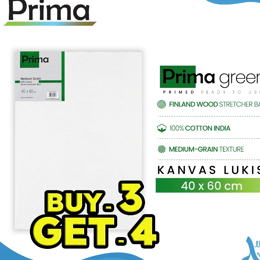 

MANTAP Prima Green 4x6cm Cotton Canvas
