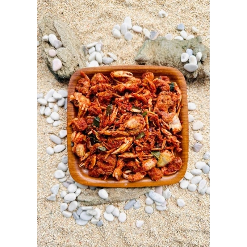 

baby crab crispy, berat 1KG, dengan rasa pedas daun jeruk