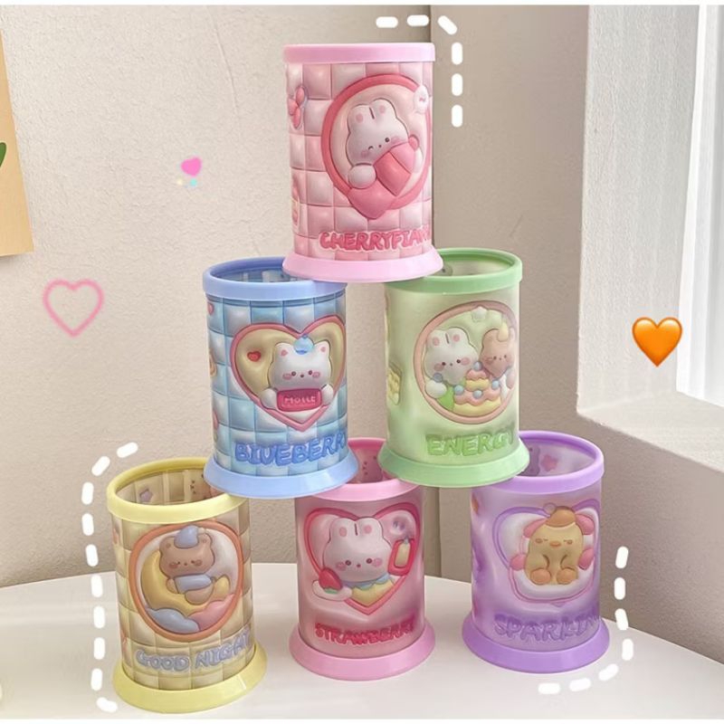 

Tempat Pena Pensil Pulpen Kotak Lipat Bulat Motif Cartoon Cute Lucu DIY