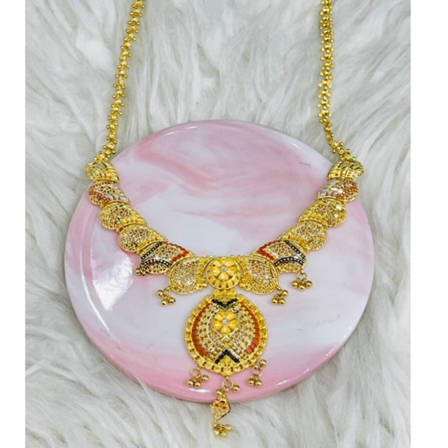 kalung alta motif dubai mewah elegant emas asli kadar 700