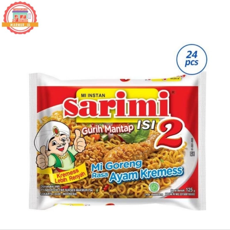 

Sarimi isi 2 Mie Goreng Rasa Ayam Kremes (24 pcs/125g/1 dus)