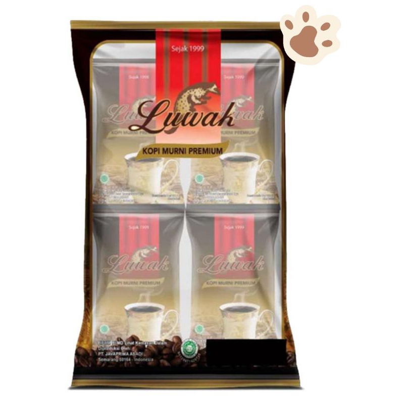 

Luwak bubuk kopi hitam sachet mini original tanpa gula renceng 10 + 5 pcs