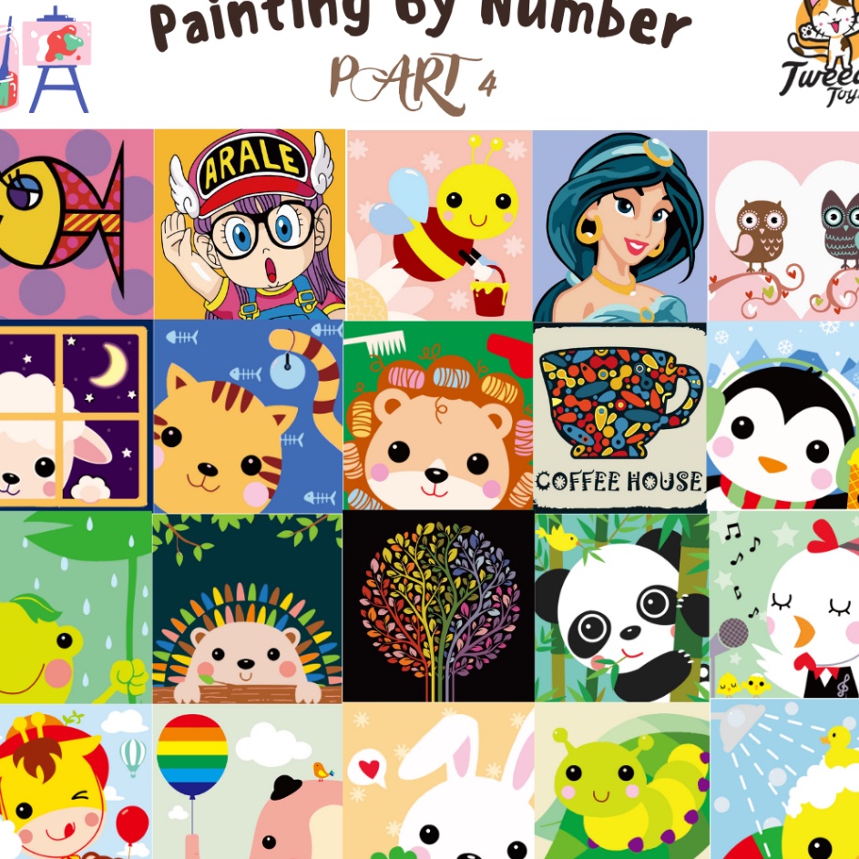 

LIMIT TweedyToys Paint By Number Children Canvas Painting Set Kanvas Lukis Anak Part 4