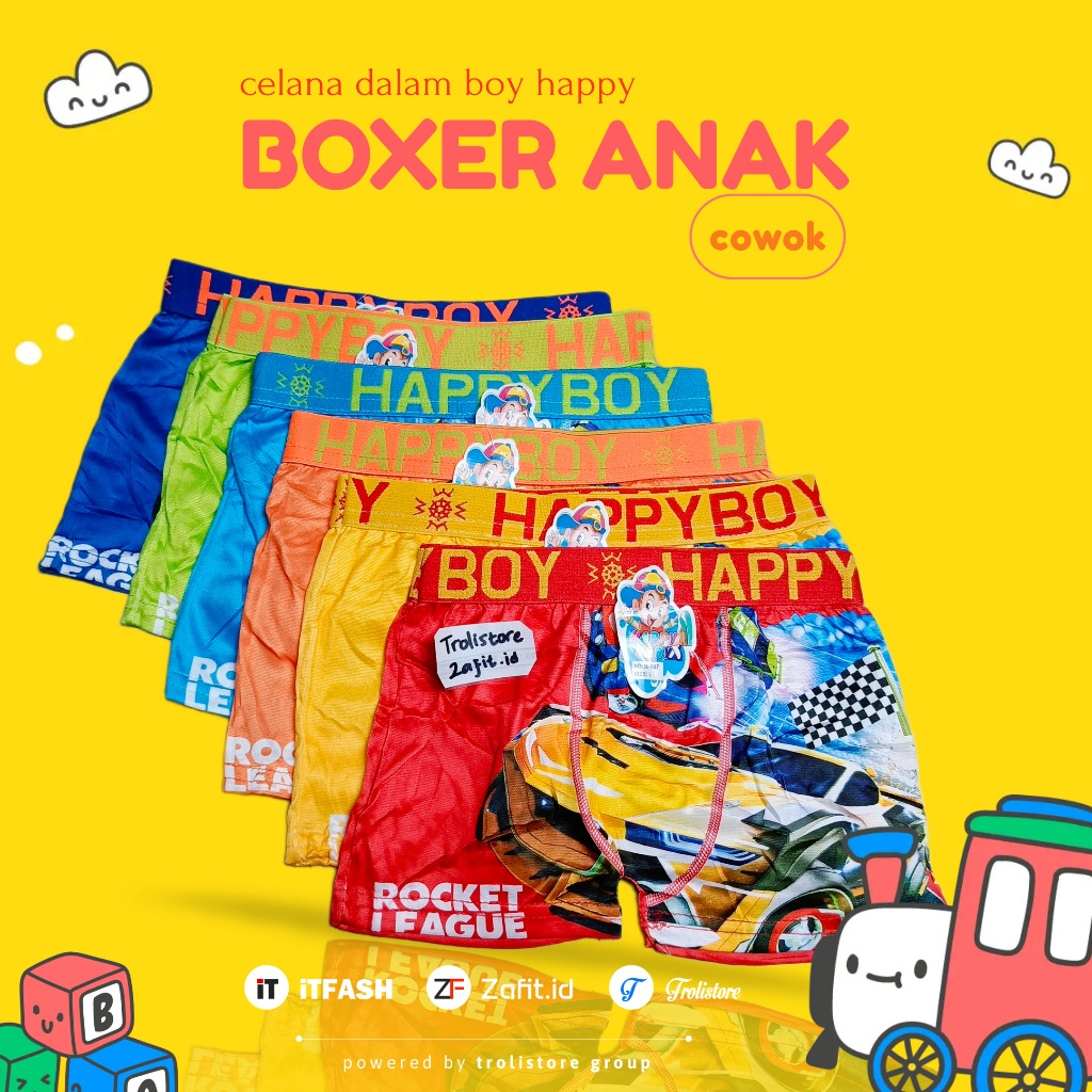 GROSIR TROLIS Z407 4-10TAHUN  BOXER ANAK COWOK PAUD TK SD Caleenew CD Celana Dalam Boxer Anak cowok 