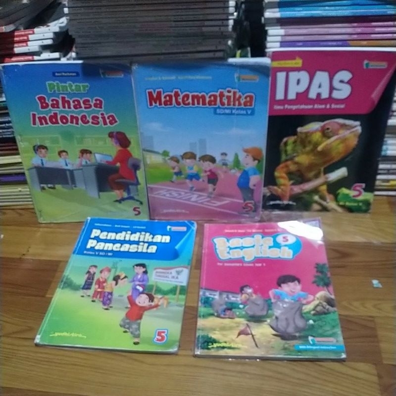 BUKU PAKET SD / MI KELAS 5 KURIKULUM MERDEKA - bahasa Indonesia matematika IPA Pancasila PJOK PAI Se