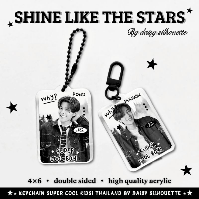 SHINE LIKE THE STARS KEYCHAIN || BISA CUSTOM THAI ACTOR ACRYLIC KEYCHAIN || GMMTV KEYCHAIN || GANTUN